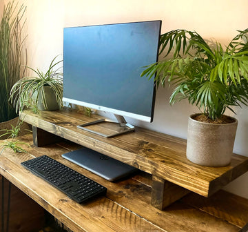 Redwood Pine Monitor Stand